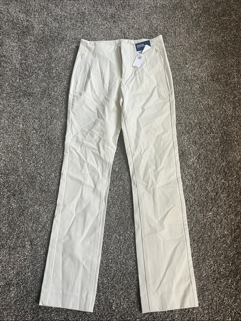 Old Navy Women's Cream Polished Pixie Skinny Ankle Pants